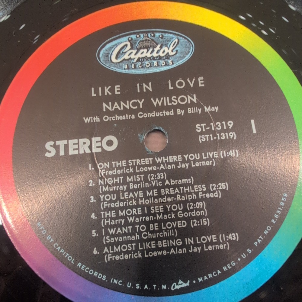 Nancy Wilson Like in Love Vinyl LP Capitol ST-1319 Billy May Orchestra 1960 - Picture 4 of 6